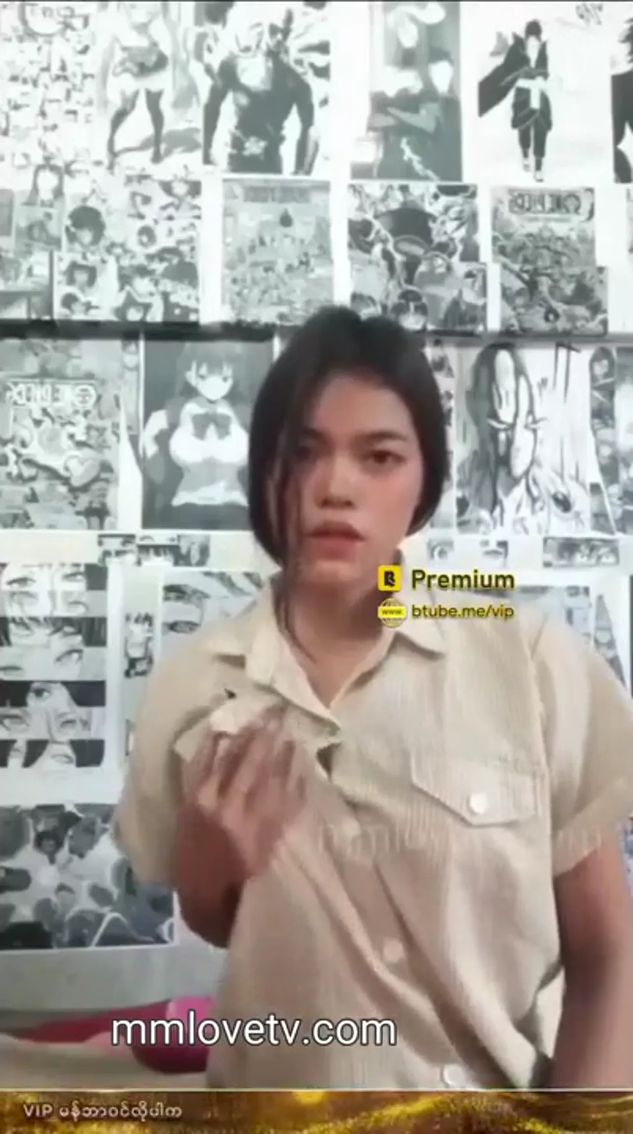 နို့ကြီးကိုညှစ်ပြပြီးတော့ အဝတ်တွေချွတ်ပြီး ဖင်ကုန်းစောက်ဖုတ်ပွတ်ပြတဲ့စော်အကိက်ကြီး